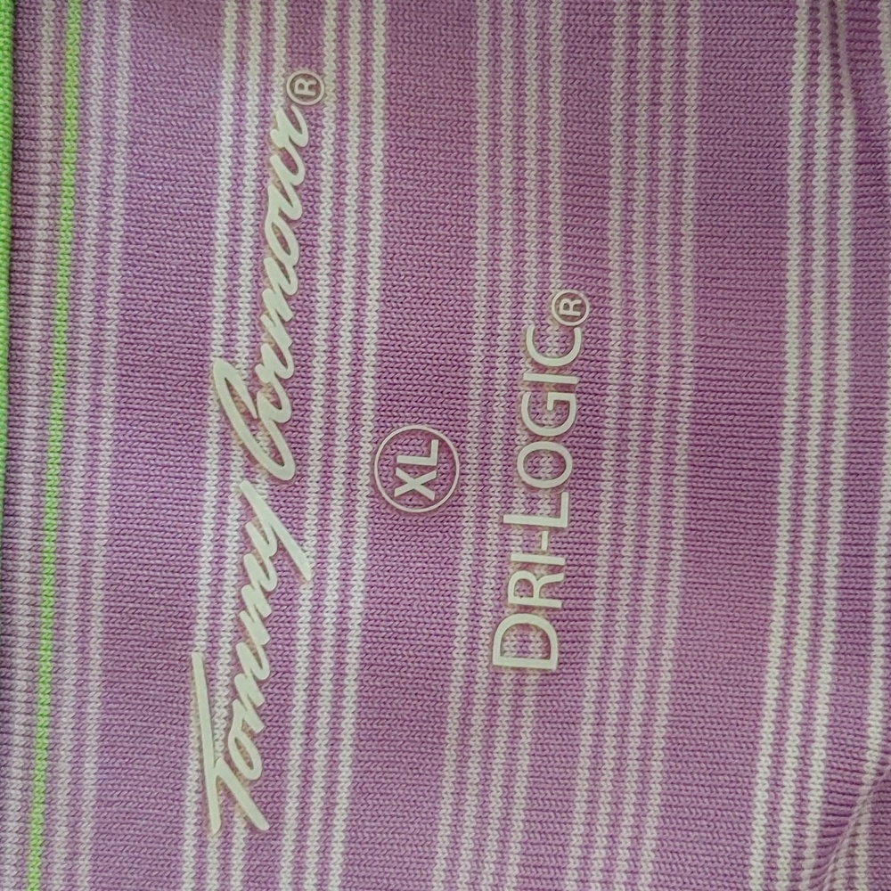 Tommy Armour Lavender Striped Golf Shirt Size XL - Picture 4 of 6